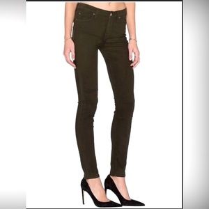 7 For All Mankind The Mid Rise Skinny Jean in Army green- 25
